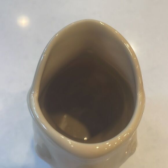 Gurgle pot pitcher, tan cream color large size see measurements great shape 2006 - Picture 6 of 6